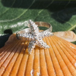 Anillo plata estrella