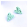Aros Corazón tejido Verde Menta M