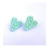 Aros Corazón tejido Verde Menta M