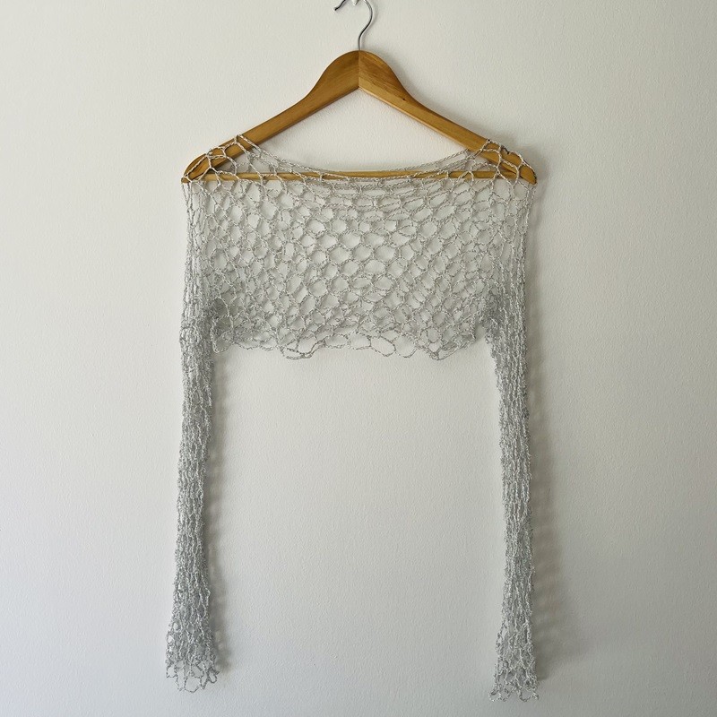 Manga Crochet Plateada