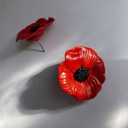 Aros Amapola Roja Pequeña