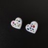 Aro Corazón Fragmentos Blanco