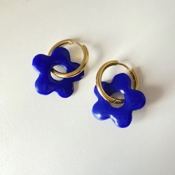 Aros Huggies Flor Azul