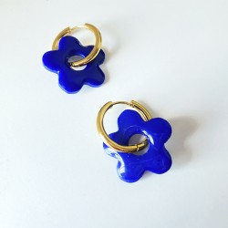 Aros Huggies Flor Azul