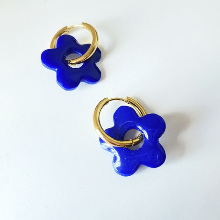 Aros Huggies Flor Azul
