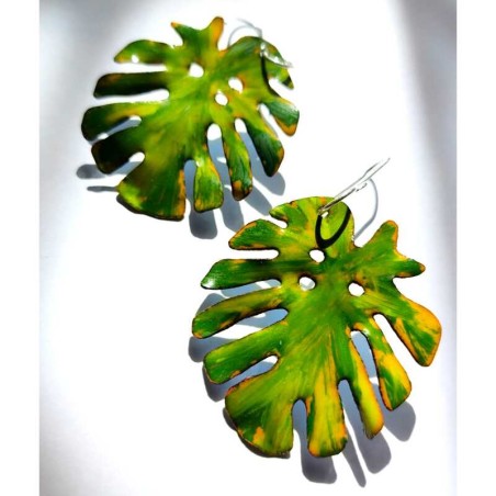 Aros Monstera Deliciosa Jaspeados Medium