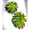 Aros Monstera Deliciosa Jaspeados Medium