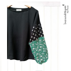 Polerón Sofía Negro Verde
