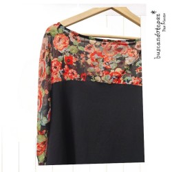 Blusa Alma Rosas M/Larga