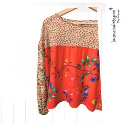 Blusa Alma Roja elasticada M/Larga