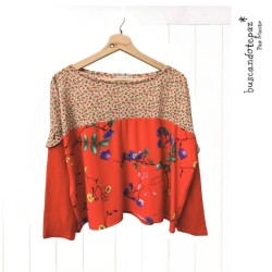 Blusa Alma Roja elasticada M/Larga