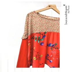 Blusa Alma Roja elasticada M/Larga