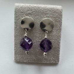 Aros de Plata Amatista