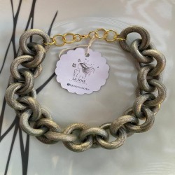 Collar Eslabon plateado