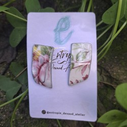 Aros Porcelana Floreada...