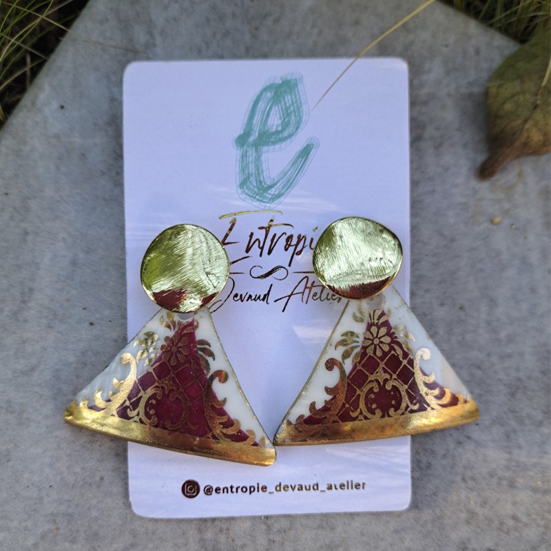 Aros Triangulares Porcelana Inglesa