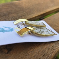 Aros Porcelana Inglesa, diseños dorados