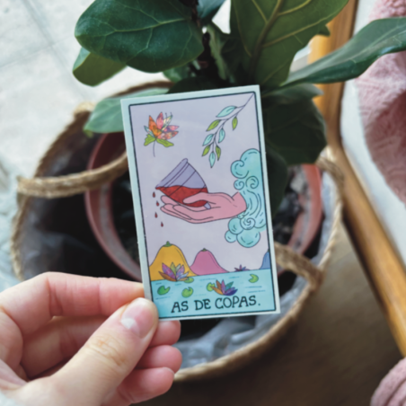 Sticker Carta tarot As de Copas