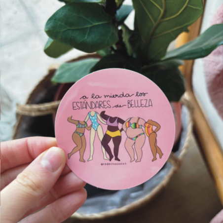 Sticker NO a los Estandares de Belleza