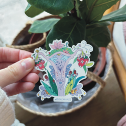 Sticker Utero Flores
