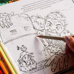 Cuento para colorear Tito y Benito conociendo la perla del sur