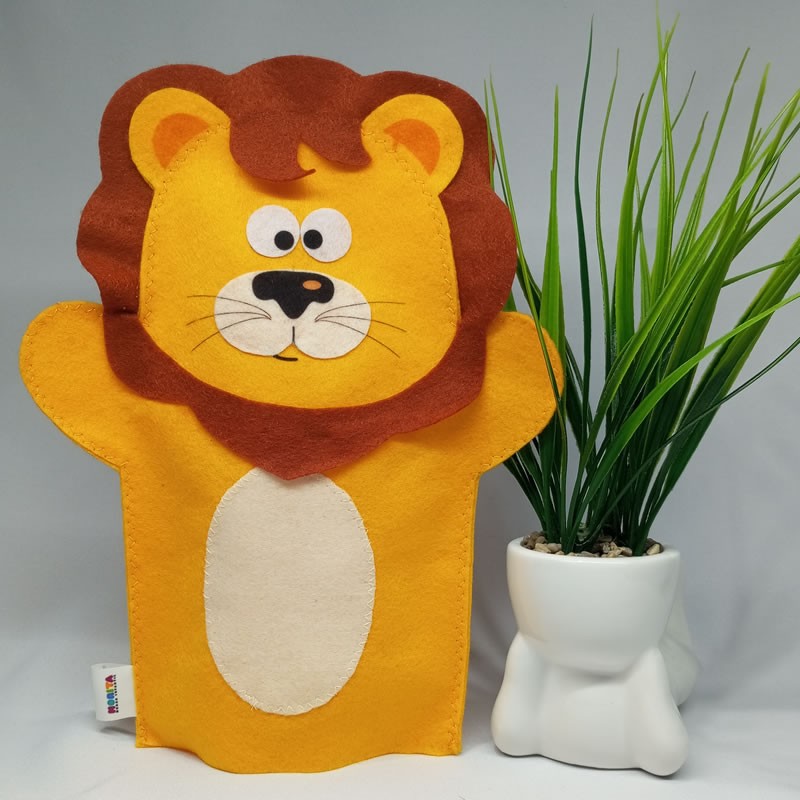 Títere de mano León