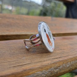Anillo porcelana japonesa, geisha