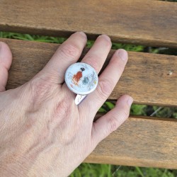 Anillo porcelana japonesa, geisha