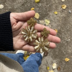 Maxi Aros Flor - Beige/Dorado