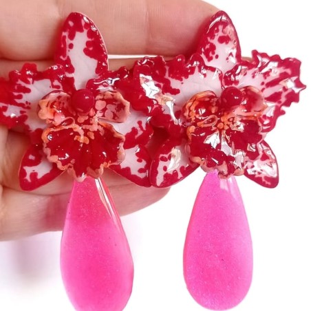 Aretes Orquídea Cattleya