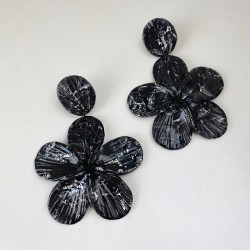 Flor Negro Plata