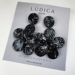 Flor Negro Plata