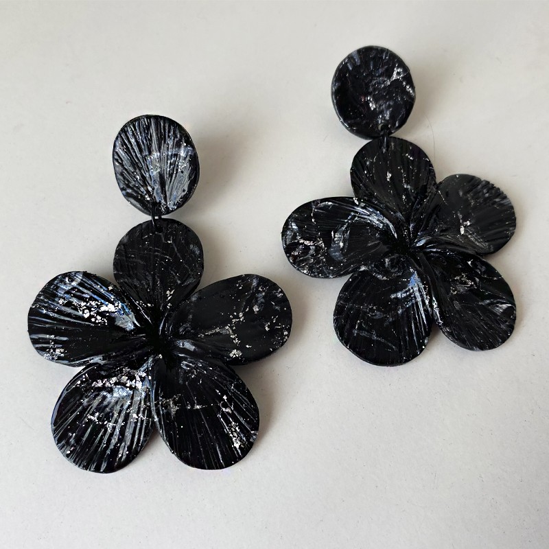 Flor Negro Plata