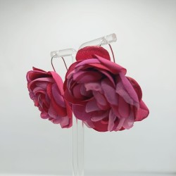 Aros Carmen grandes fucsia