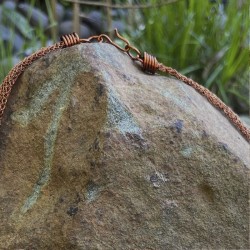 Collar Cobre Tejido Plano