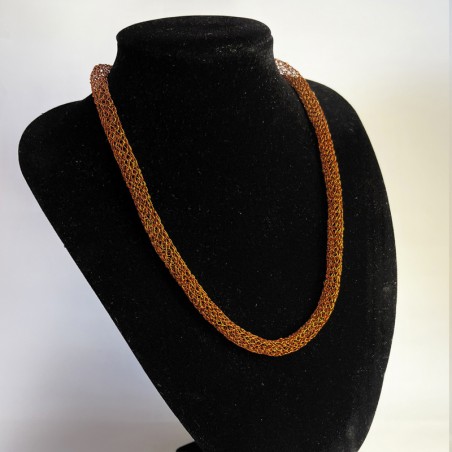 Collar tubular Cobre tejido