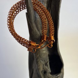 Pulsera Tejido Cobre Tubular 2