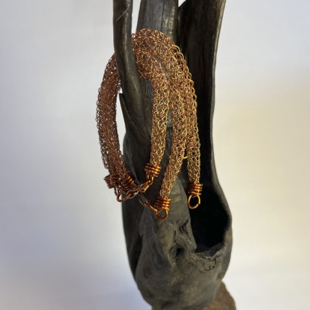 Pulsera Tejido Cobre tubular