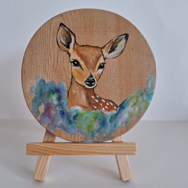 Círculo Ciervo en Madera