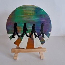 Círculo The Beatles en Madera