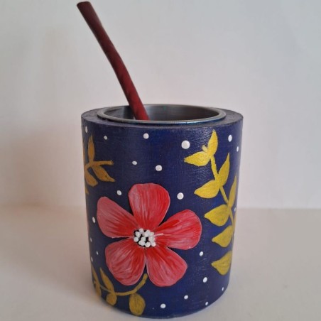 Mate Flores en Madera