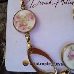 Pulsera cerámica con rositas