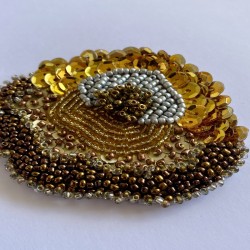 Prendedor Flor Dorada