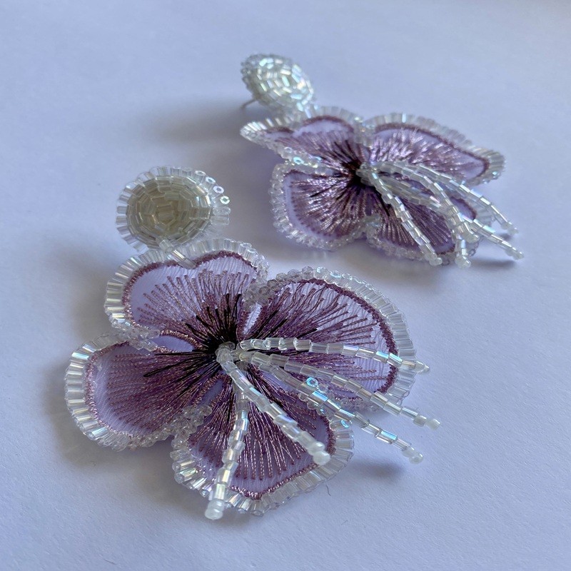 Maxi Aros Flor Lavanda/Blanco