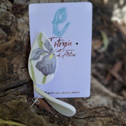 Aros porcelana, con forma de gotas