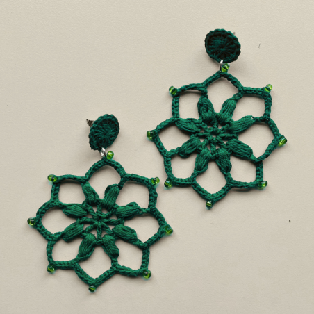 Aros Flor Mostacilla Verdes