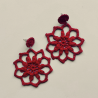Aros Flor Rojos