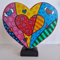 Corazón Multicolor en madera