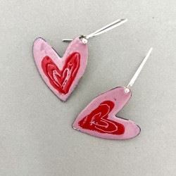 Aros Rosa y Rojo con ganchos