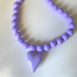 Collar Corazón Lila
